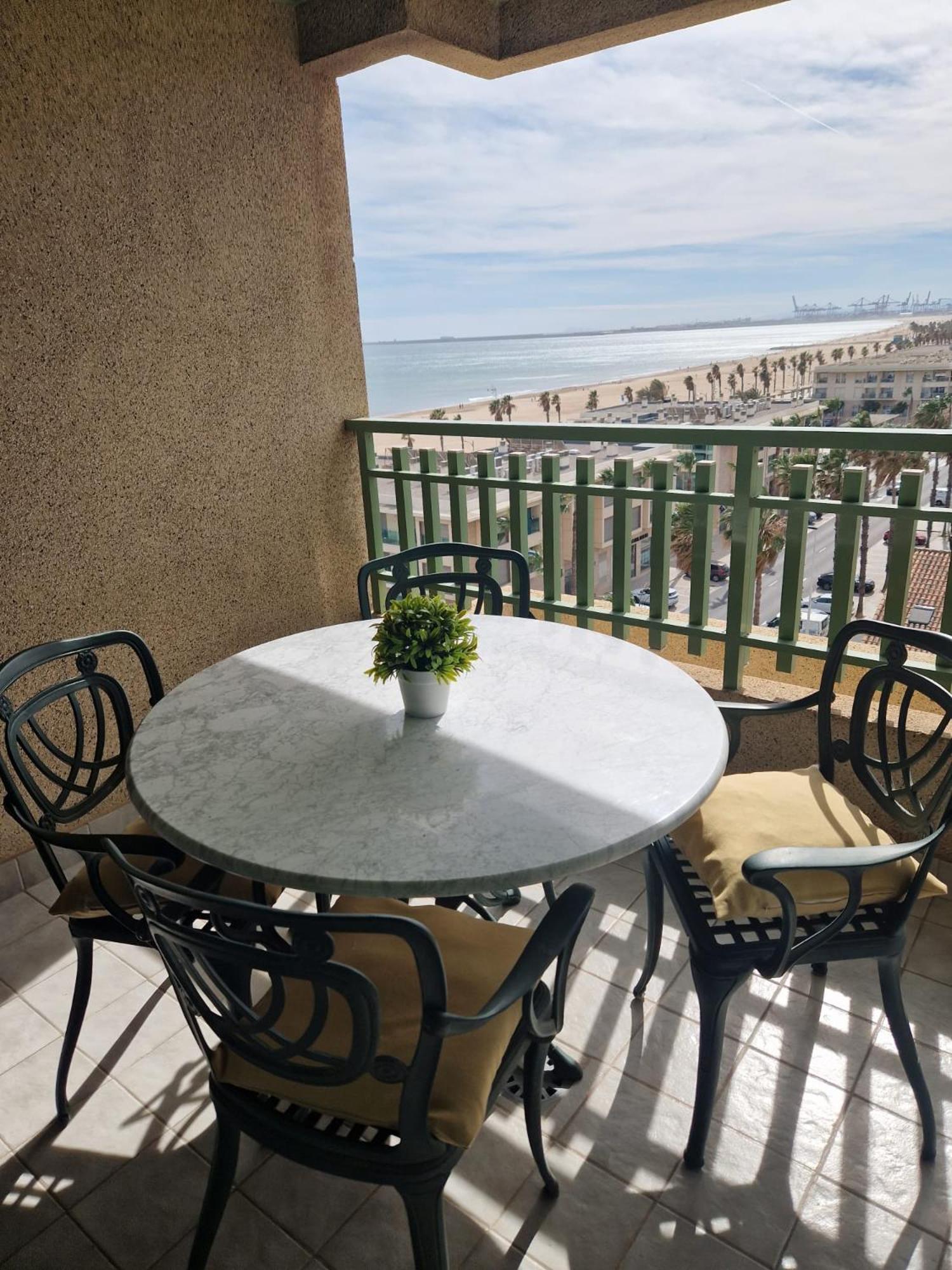Apartamento Primera Linea De Playa Patacona Valencia Buitenkant foto